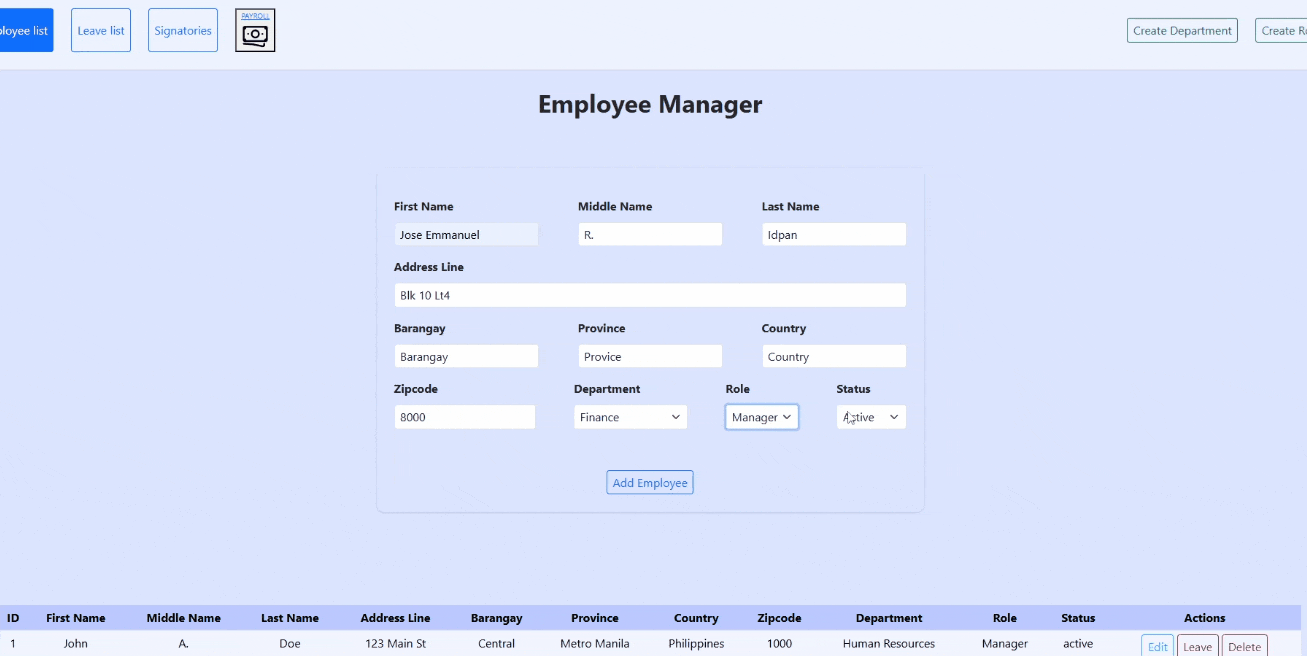 Employee Management System preview