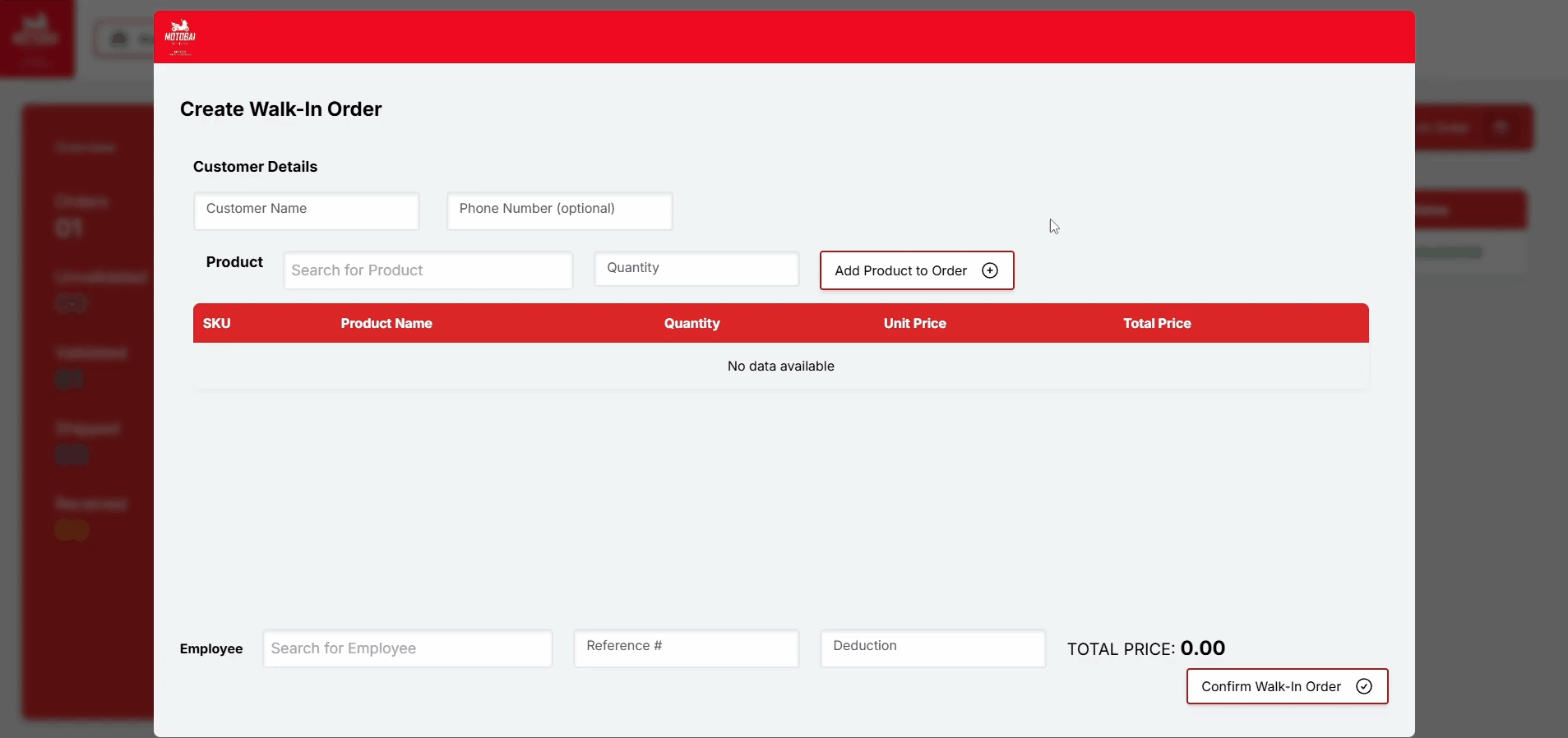 Motobai Inventory and Sales Management System preview